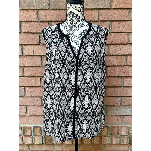 Nwt Pure Energy Sleeveless Blouse Tribal Pattern Size OX (US 12) - Picture 1 of 8